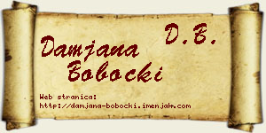 Damjana Bobocki vizit kartica